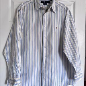 Ralph Lauren Men’s Striped Button-Up Shirt  size 16.5-34